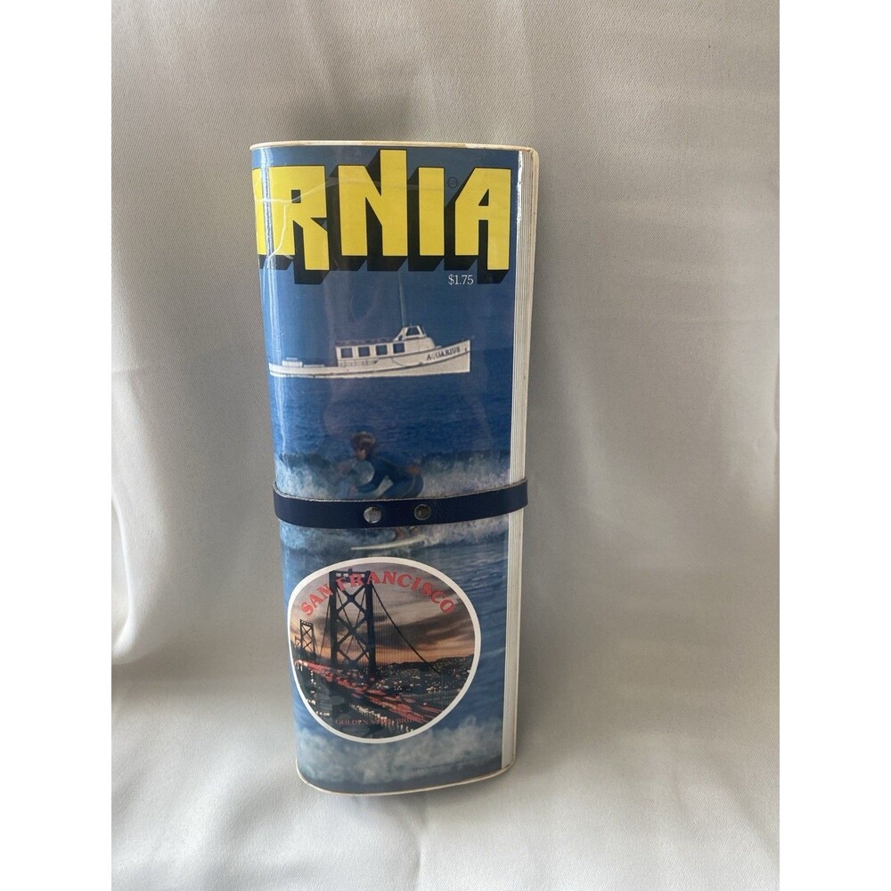 Vintage Iconic Magazine Clutch Bag “ California”  70’s Retro EUC